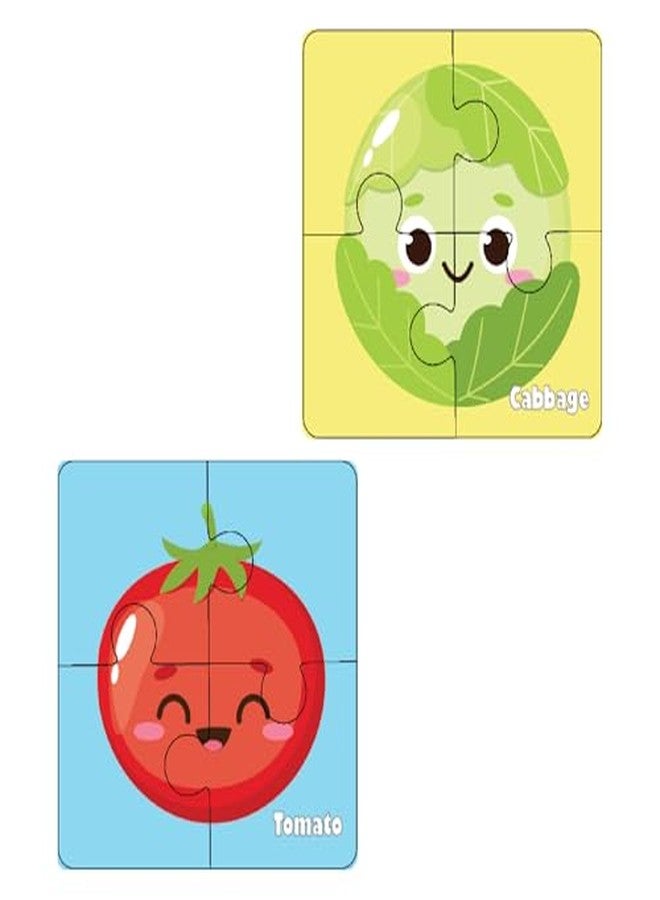 Khilonewale Set of 2 Wooden Jigsaw Puzzles for Kids | Body Parts + Vegetables | Montessori Educational Learning Toy | Durable Preschool Puzzle Board for Toddlers (Age 2-5 Years) - Image 5